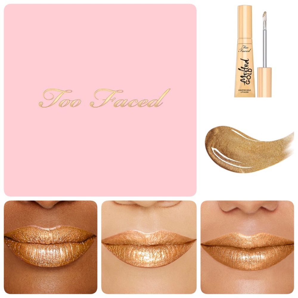 🖤TOO FACED 🖤liquified gold lipgloss (new in box)